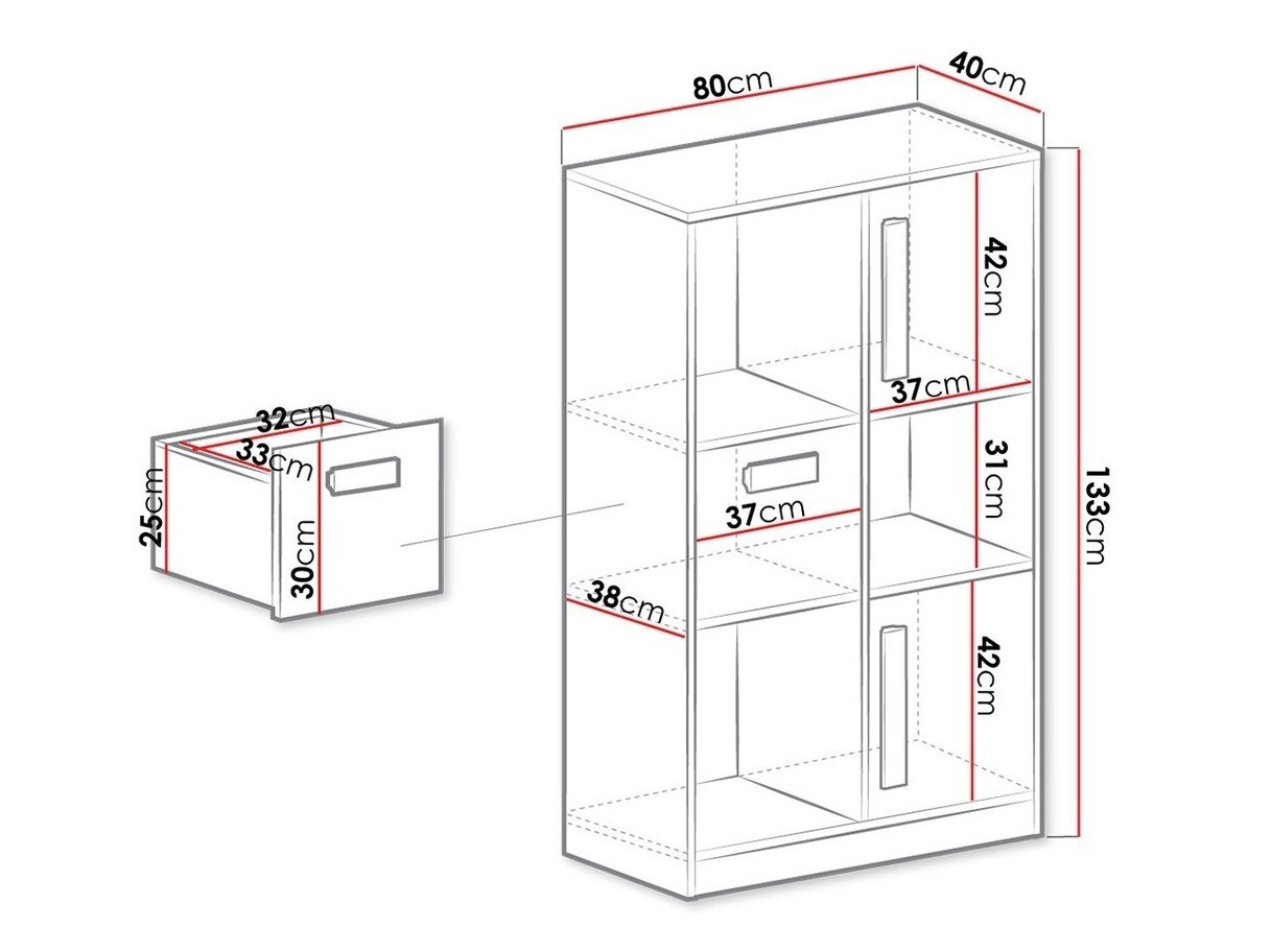 Riiul Merevari 101 (Valge + Läikiv valge + Hall)