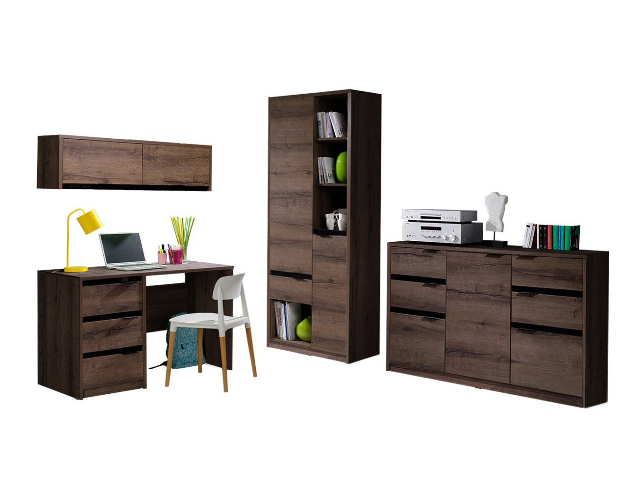 Kodukontori komplekt Fivelbo 116 (Monastery tamm + Läikiv must)