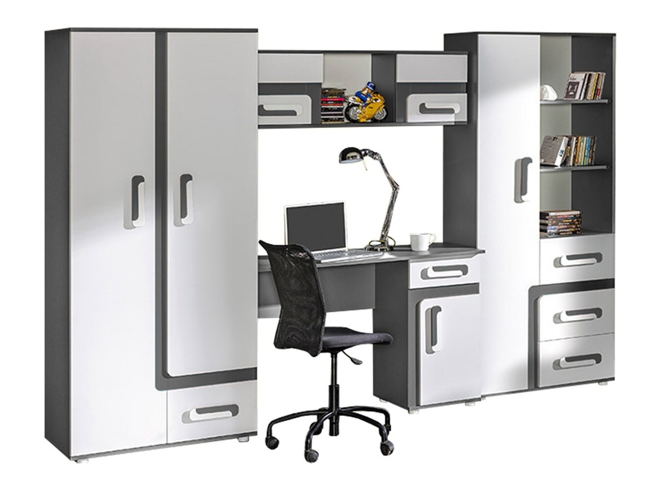 Lastetoa komplekt Aviseve 108 (Antratsiit + Valge)