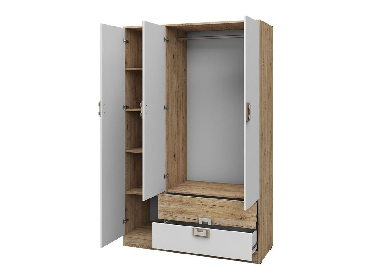 Mööblikomplekt Tolfere 107 (Hele tamm + Valge)