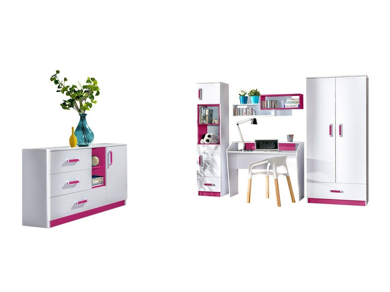 Lastetoa komplekt Sorviru 107 (Valge + Roosikarva)