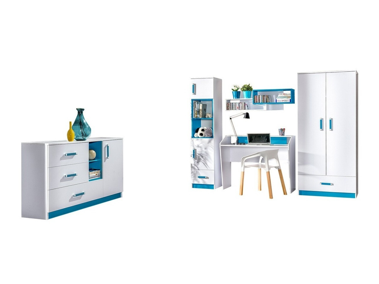 Lastetoa komplekt Sorviru 107 (Valge + Türkiis)