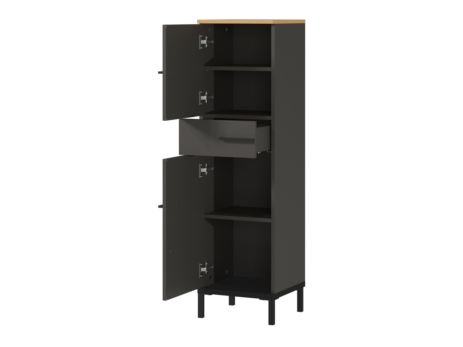 Vannitoa põrandakapp Ruvlevu 101 (Grafiit + Navarra tamm)