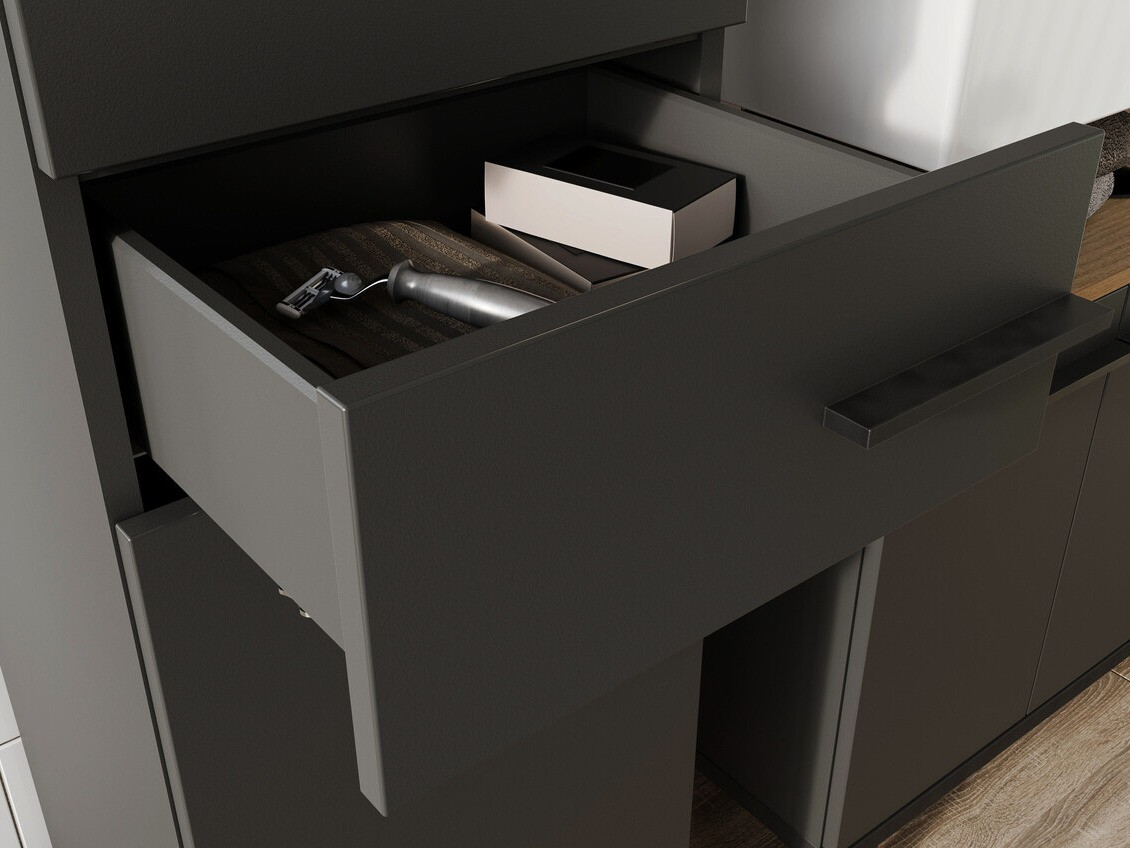 Vannitoa põrandakapp Ruvlevu 101 (Grafiit + Navarra tamm)