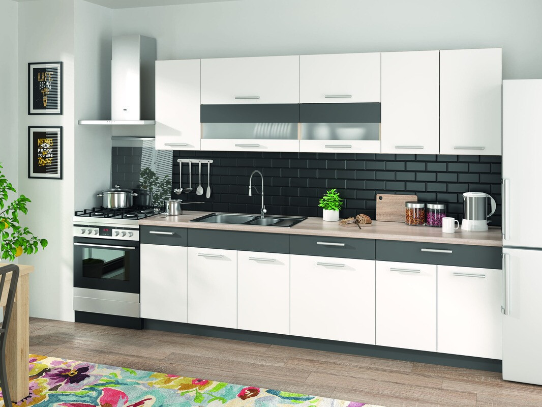 Sahtli ja ustega moodulkapp Mode White 117