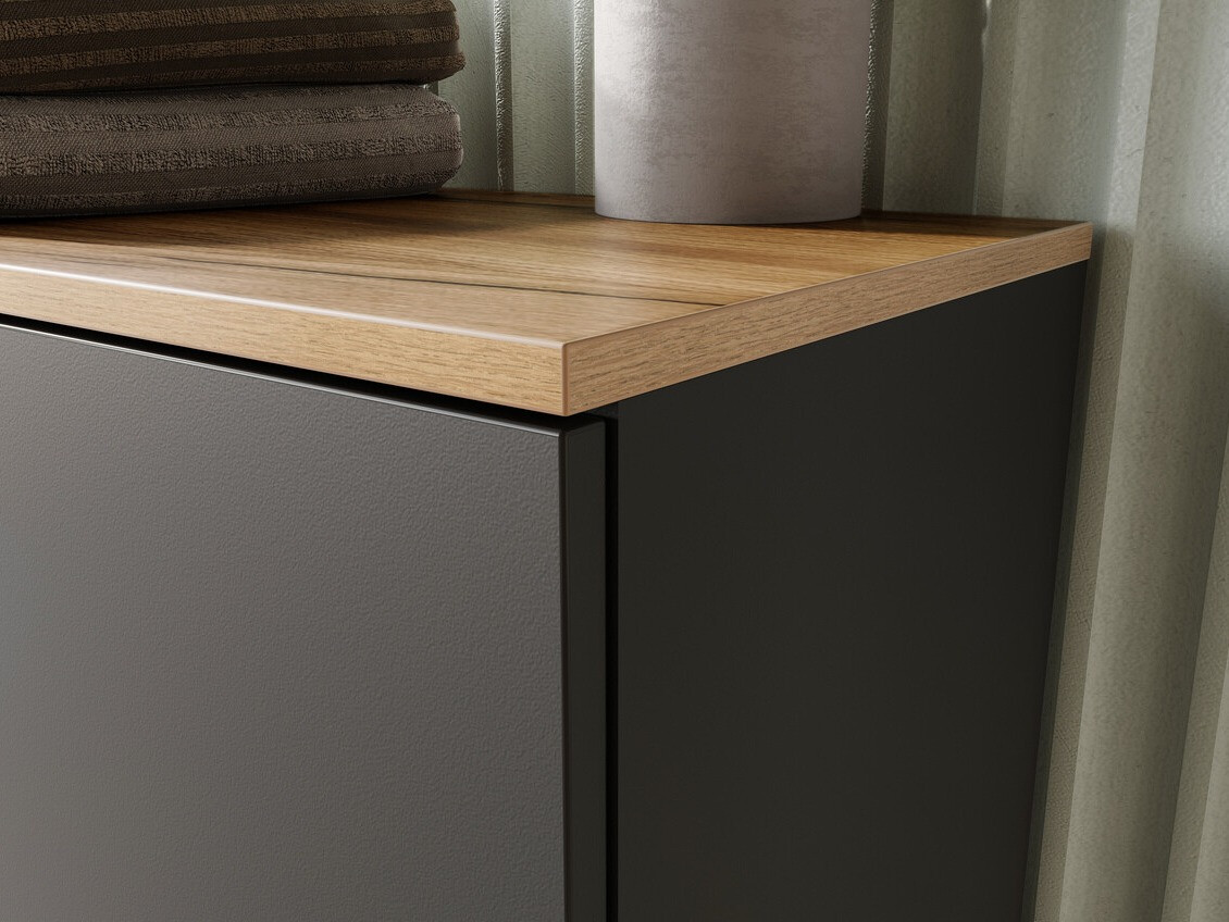 Vannitoa põrandakapp Ruvlevu 103 (Grafiit + Navarra tamm)