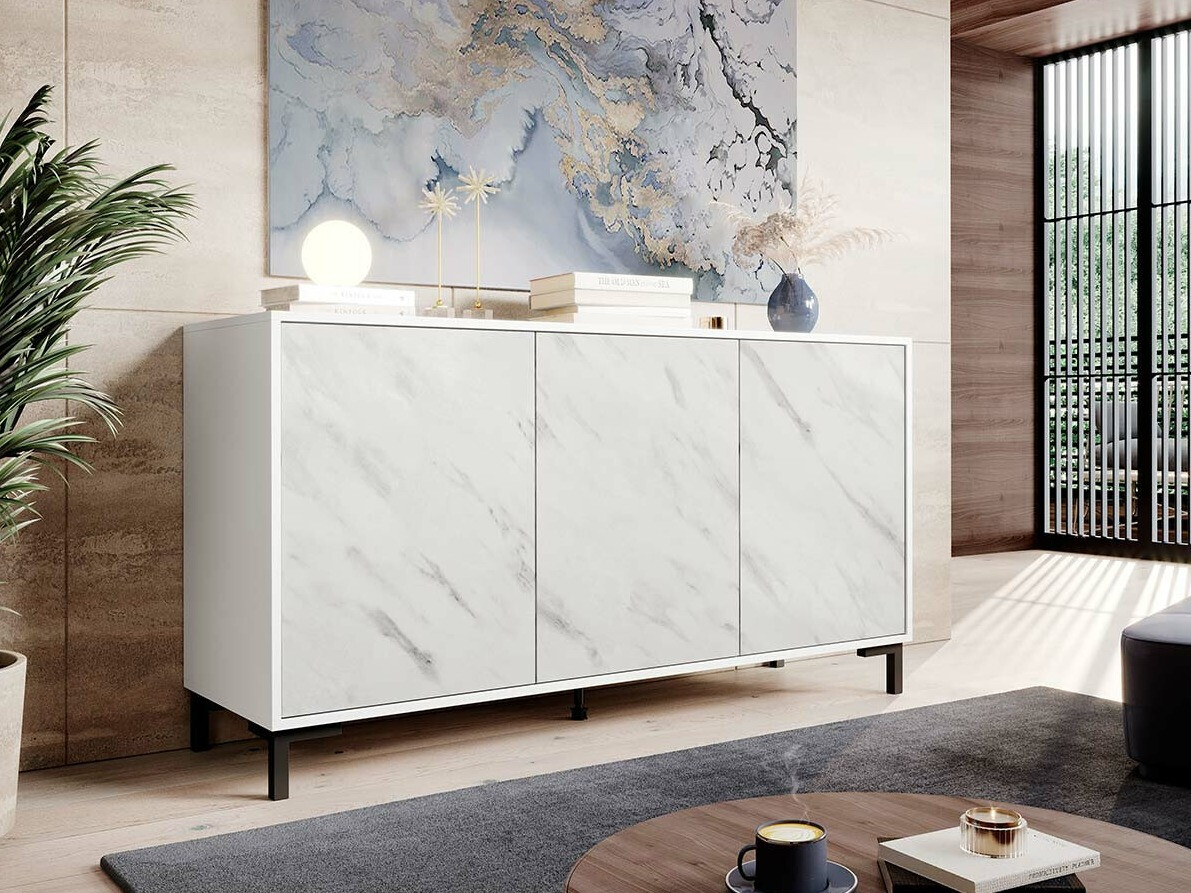 Kapp Charlotte 159 (Valge + Valge marmor)