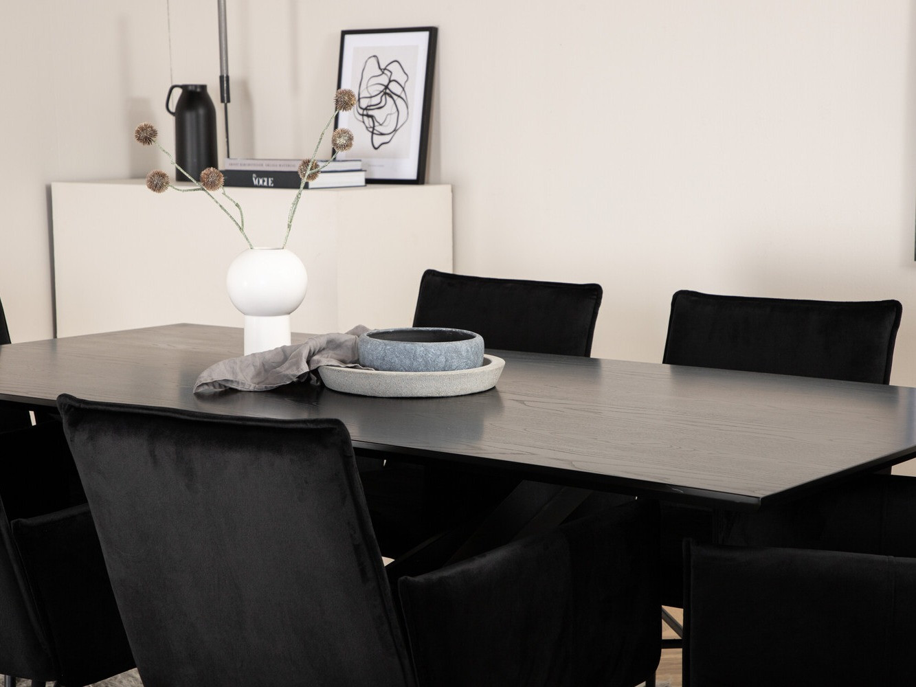 Söögitoakomplekt Dallas 2703 (Must)