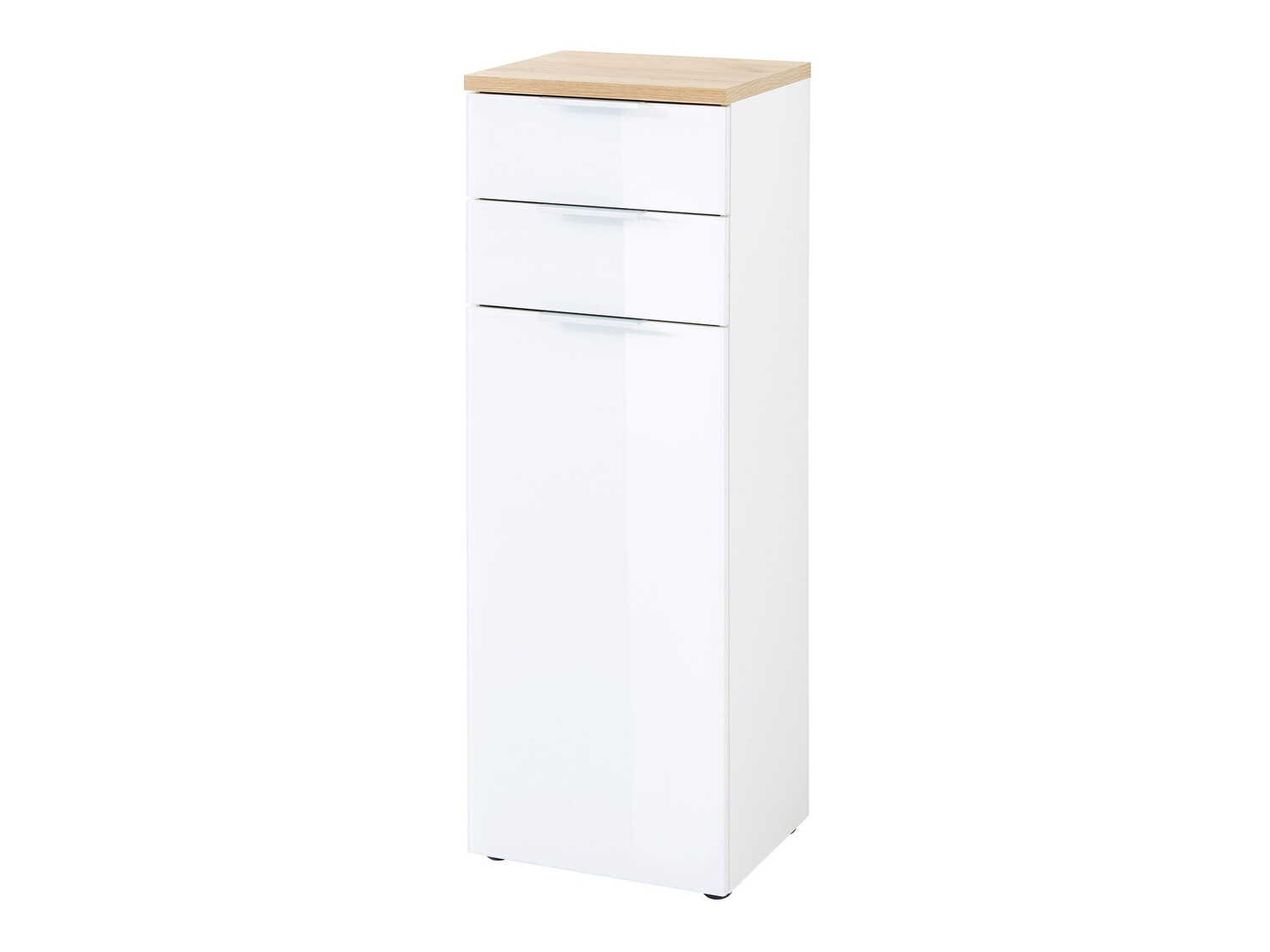 Vannitoa põrandakapp Levciro 103 (Valge + Navarra tamm)