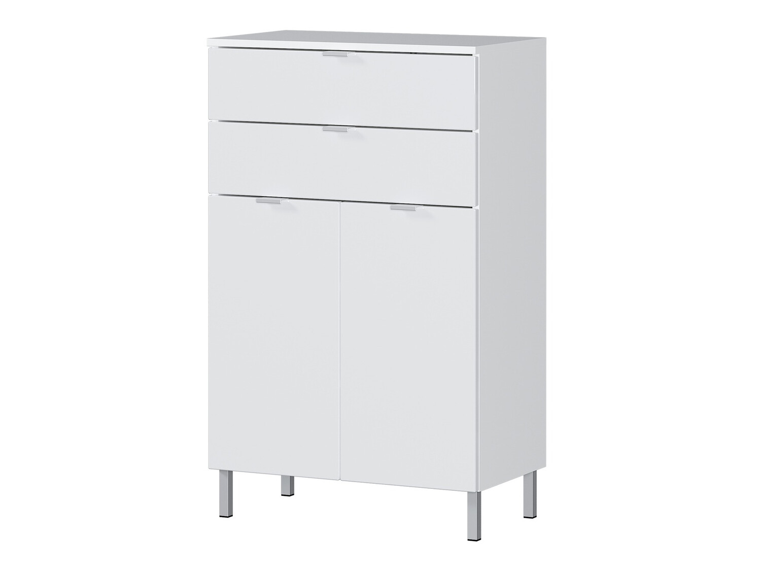 Vannitoa põrandakapp Lomcamo 102 (Valge + Läikiv valge)