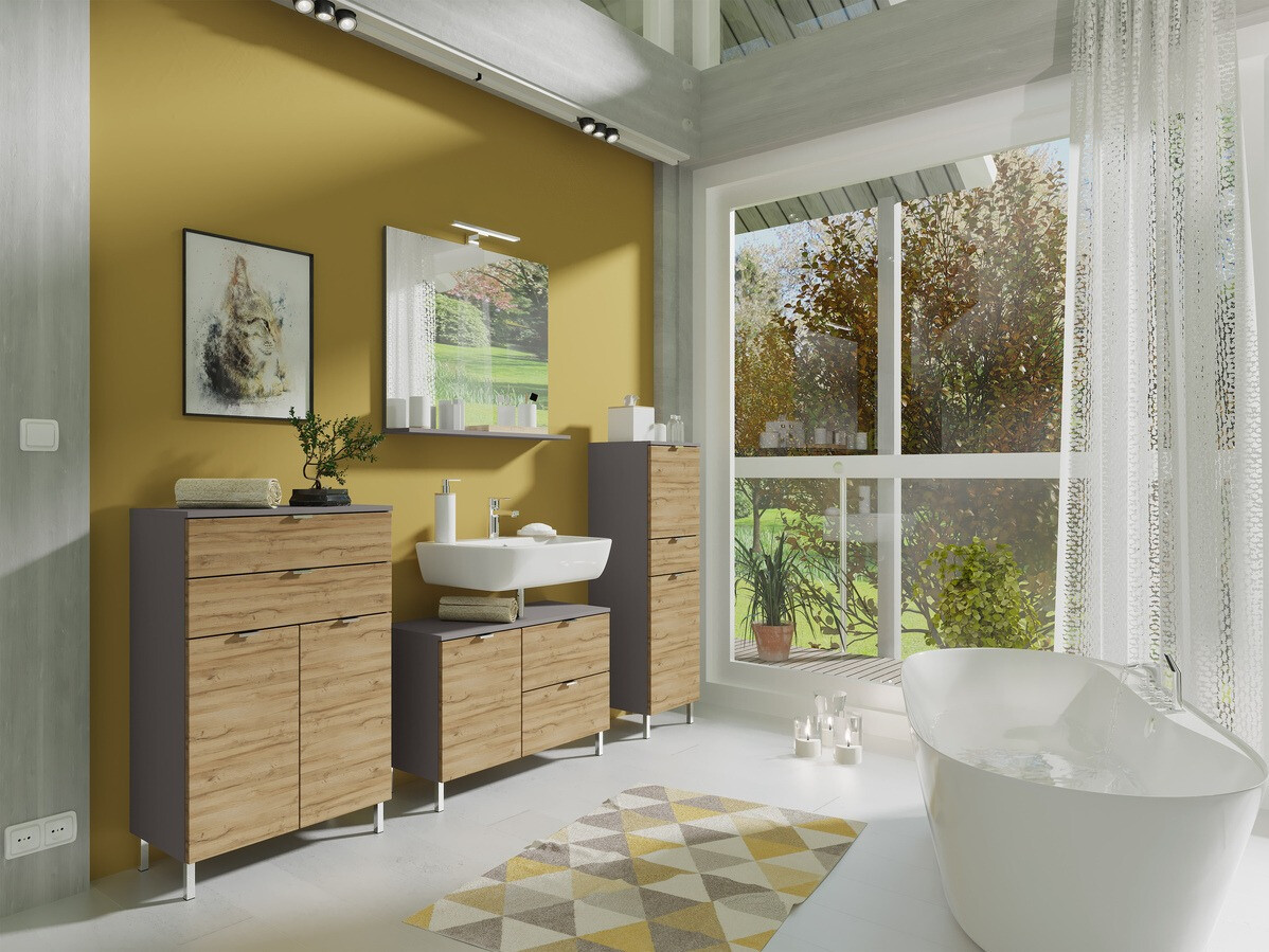 Vannitoa põrandakapp Lomcamo 103 (Grandson tamm + Grafiit)