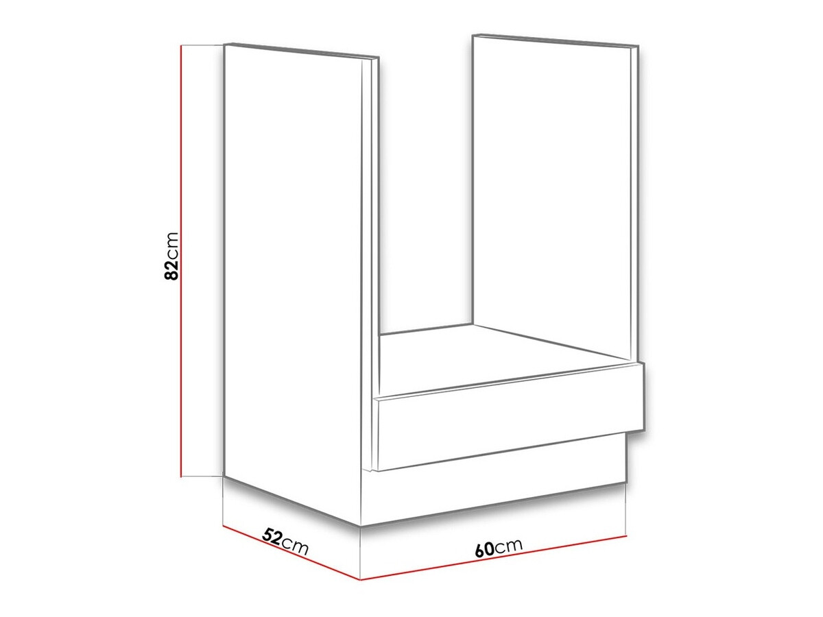 Moodulkapp sisseehitatud seadmete jaoks Wood Grey 125