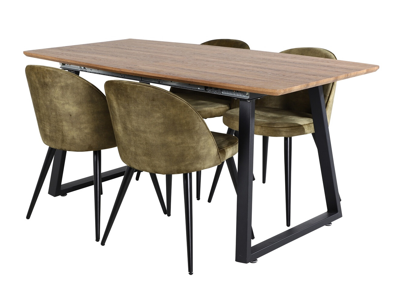 Söögitoakomplekt Dallas 335 (Tolmune roheline + Must)