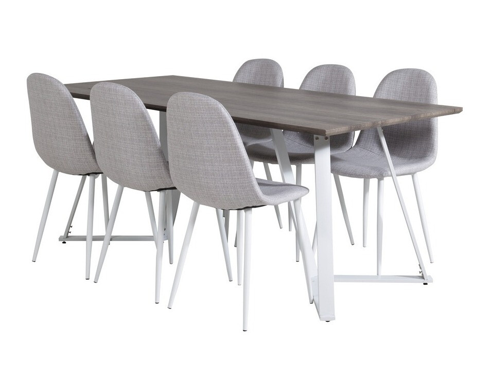 Söögitoakomplekt Dallas 1804 (Helehall + Valge)