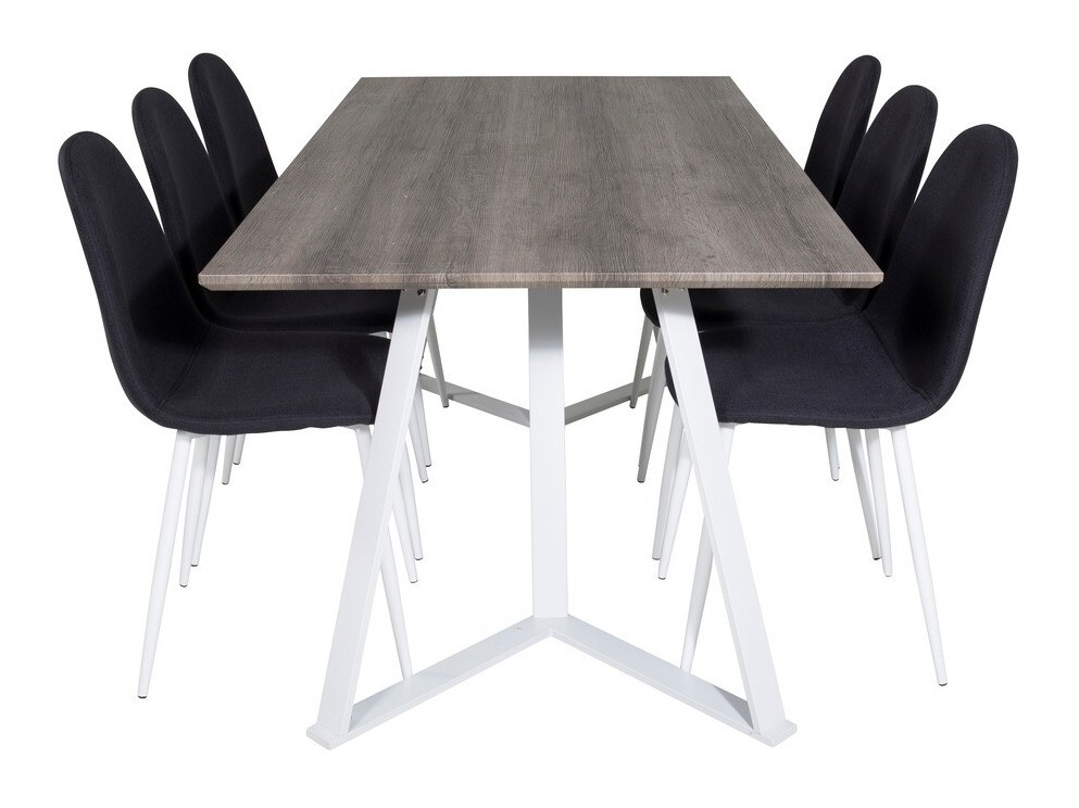 Söögitoakomplekt Dallas 1804 (Valge + Must)