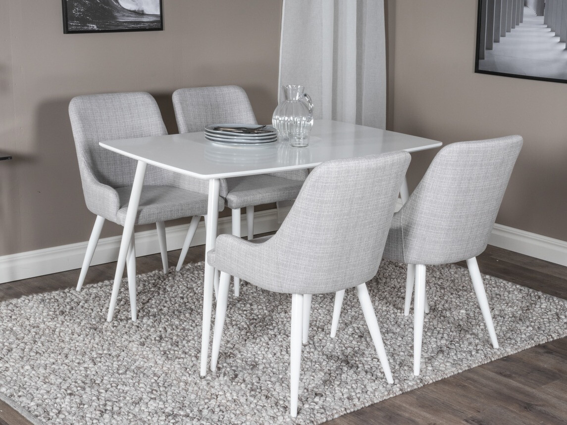 Söögitoakomplekt Dallas 1895 (Valge + Helehall)