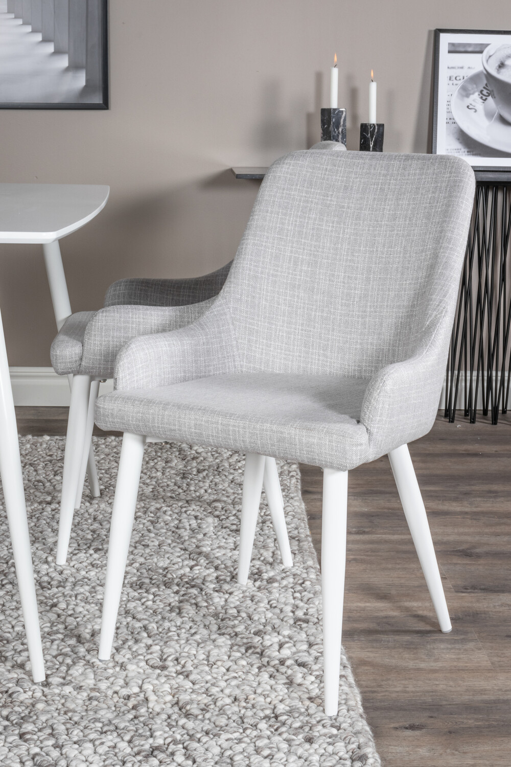 Söögitoakomplekt Dallas 1895 (Valge + Helehall)