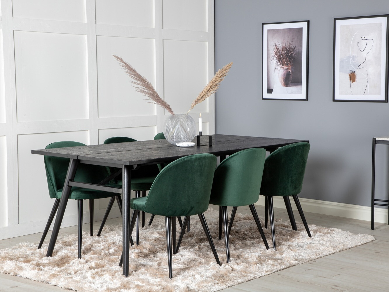 Söögitoakomplekt Dallas 1676 (Roheline + Must)