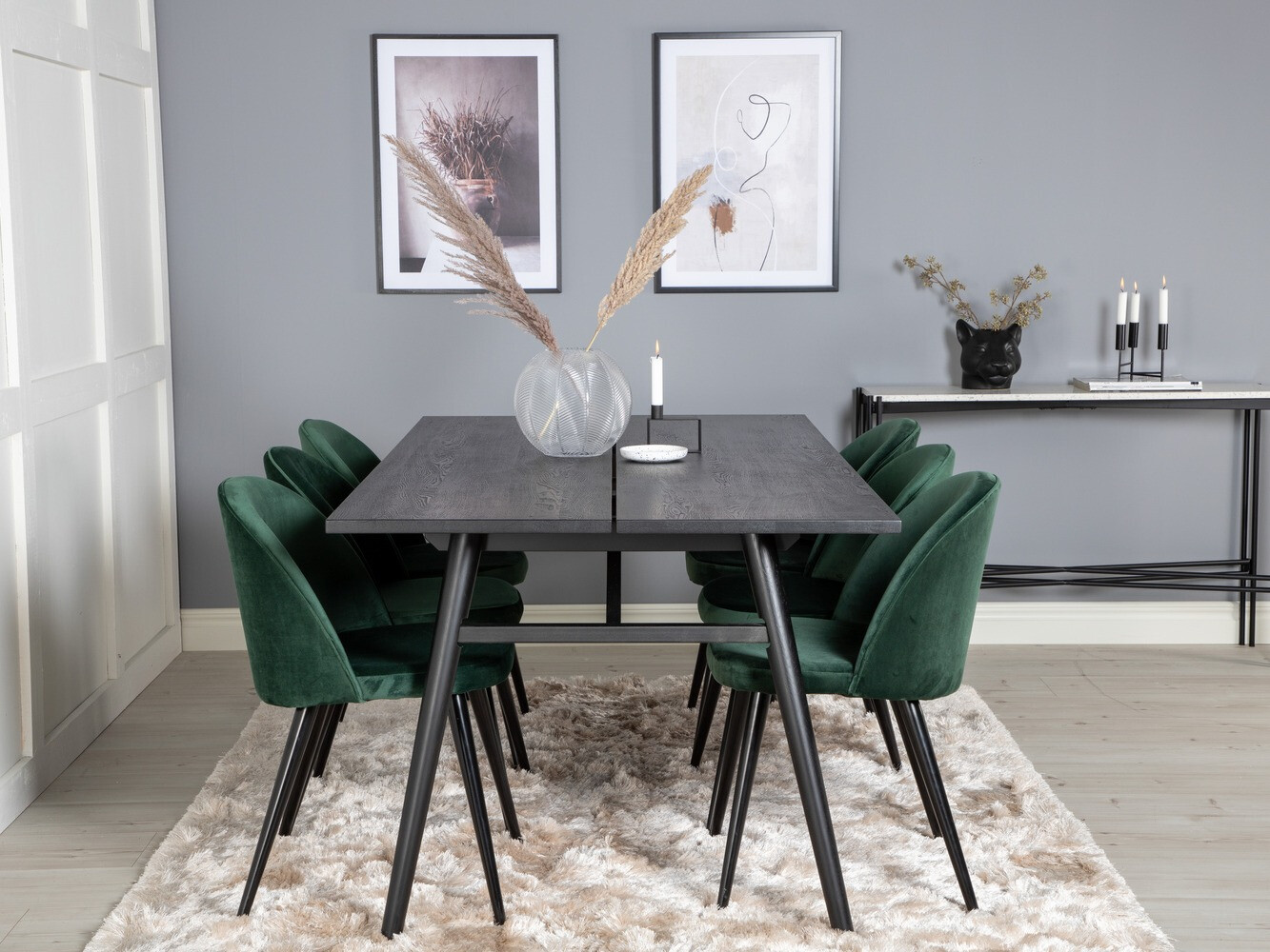 Söögitoakomplekt Dallas 1676 (Roheline + Must)