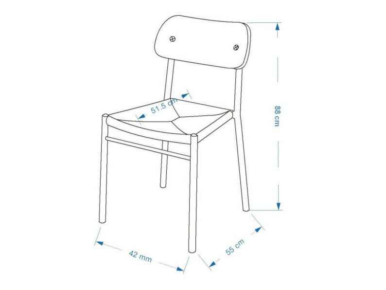 Söögitoakomplekt Dallas 1785 (Must)