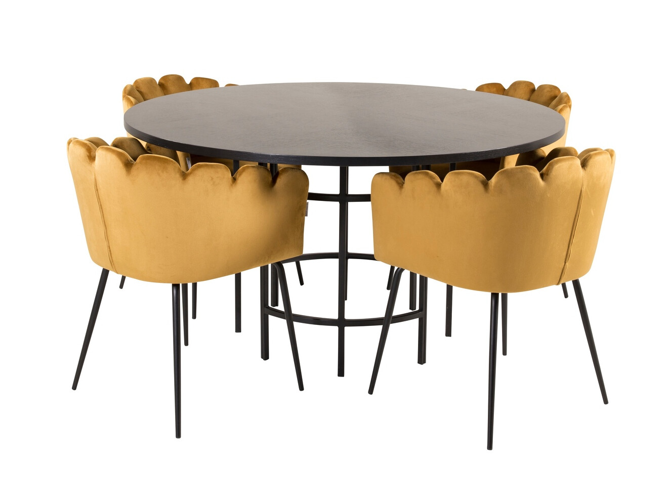 Söögitoakomplekt Dallas 313 (Kollane + Must)