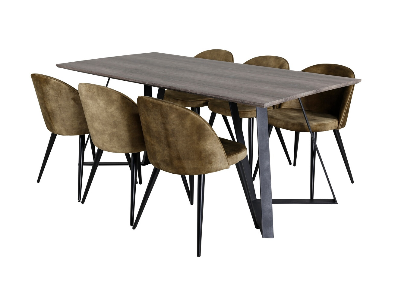 Söögitoakomplekt Dallas 340 (Tolmune roheline + Must)