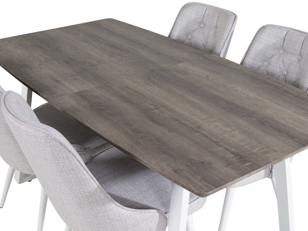 Söögitoakomplekt Dallas 1805 (Valge + Helehall)