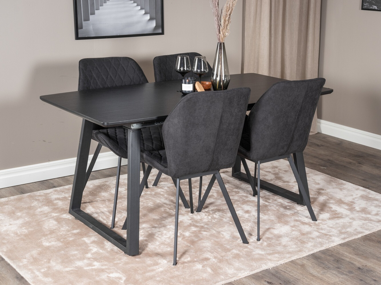 Söögitoakomplekt Dallas 1997 (Must)