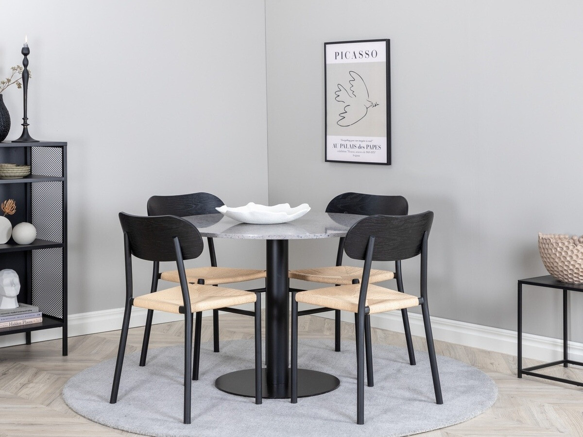 Söögitoakomplekt Dallas 1137 (Ere puit + Must)