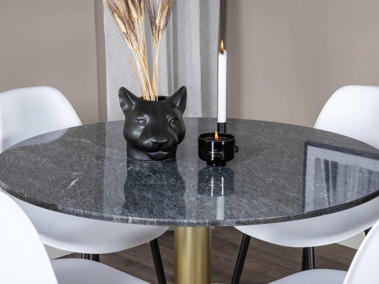 Söögitoakomplekt Dallas 1214 (Valge + Must)