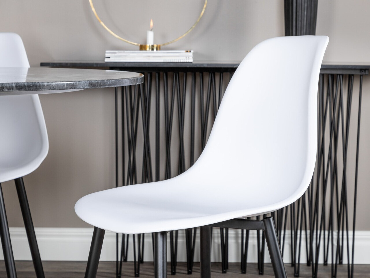 Söögitoakomplekt Dallas 1214 (Valge + Must)