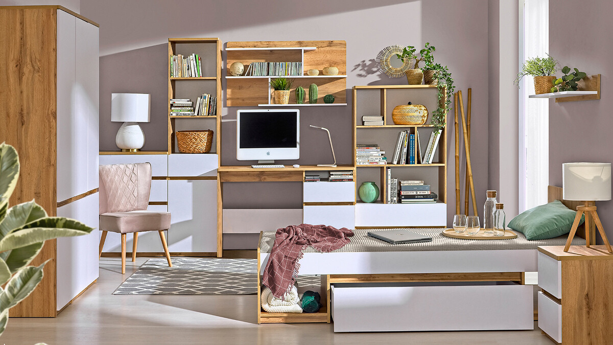 Riiul Evaropha 103 (Wotani tamm + Valge)