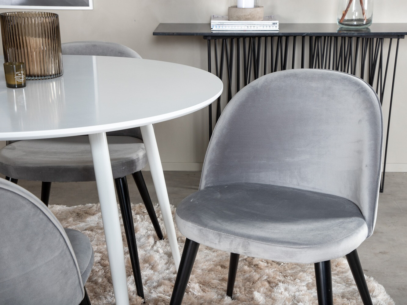 Söögitoakomplekt Dallas 1536 (Helehall + Must)