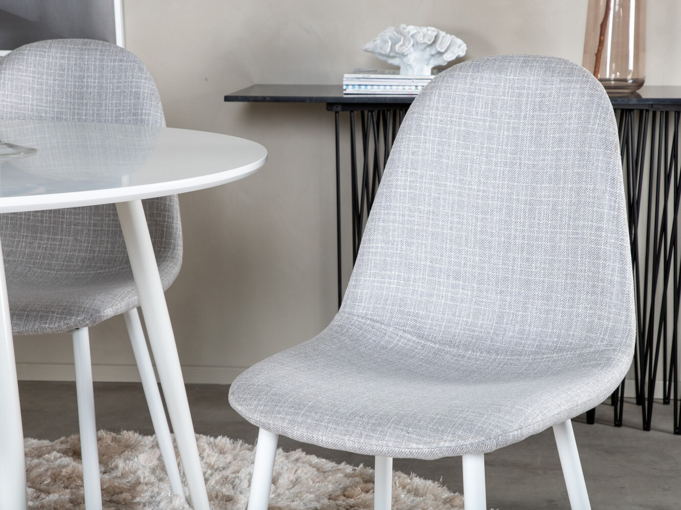 Söögitoakomplekt Dallas 1540 (Hall + Valge)