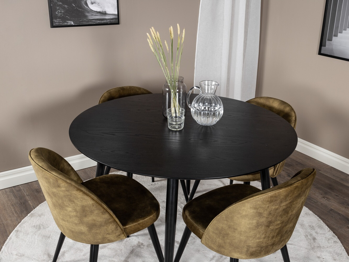 Söögitoakomplekt Dallas 1559 (Tolmune roheline + Must)