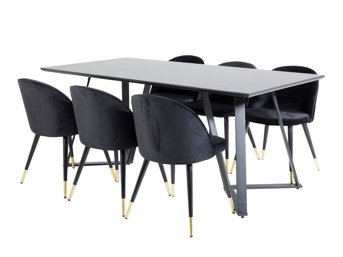 Söögitoakomplekt Dallas 1583 (Must)