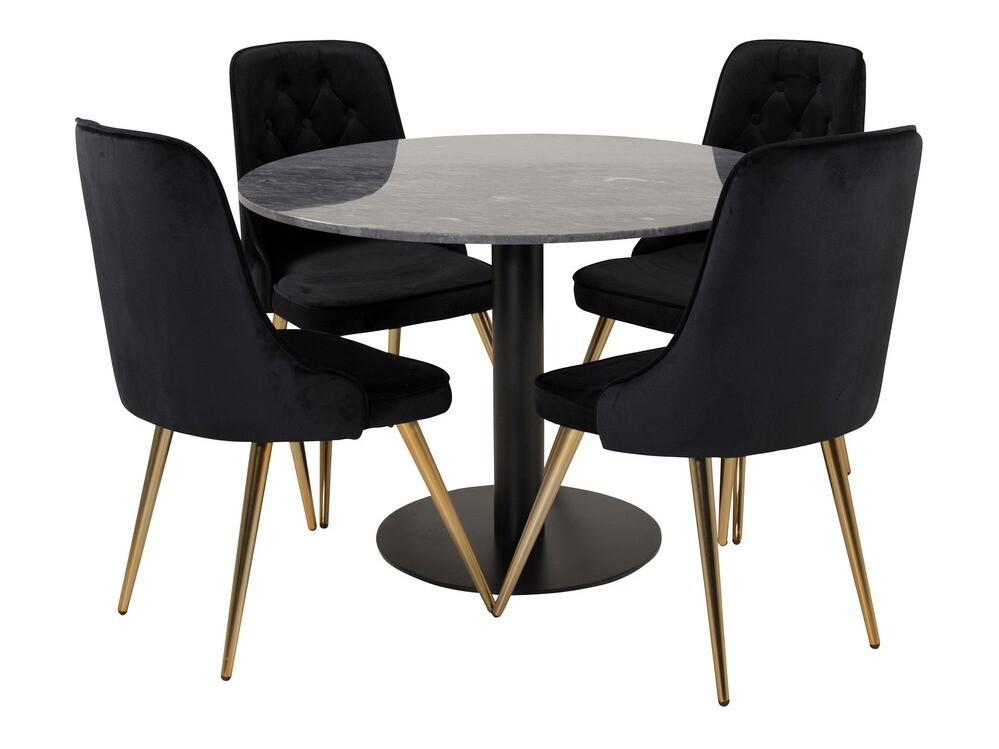 Söögitoakomplekt Dallas 1627 (Must)