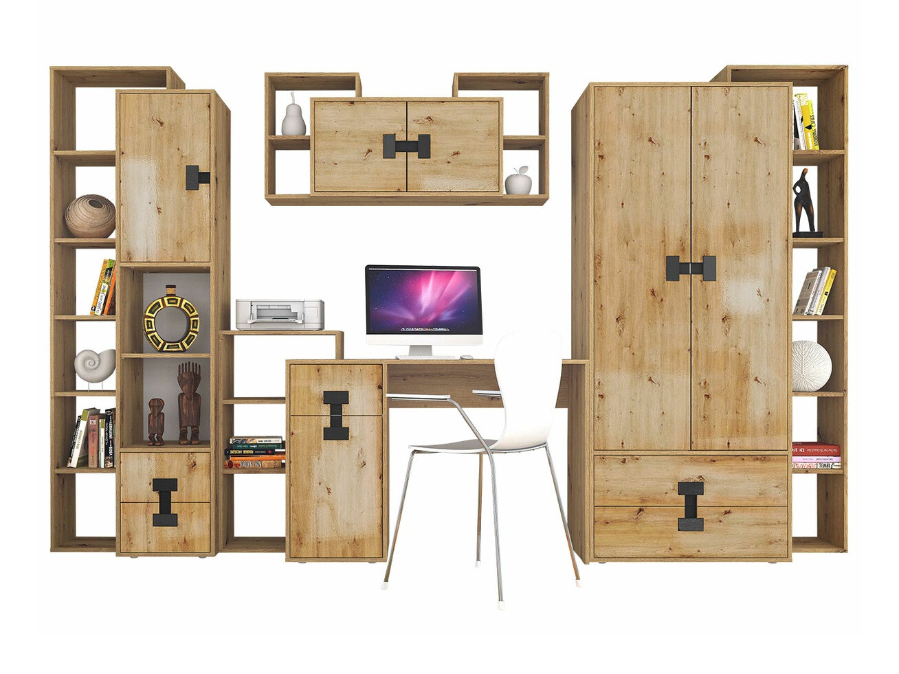Kodukontori komplekt Florevi 104 (Artisan tamm)