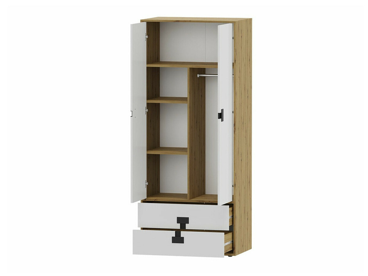 Kodukontori komplekt Florevi 104 (Matt valge + Artisan tamm)