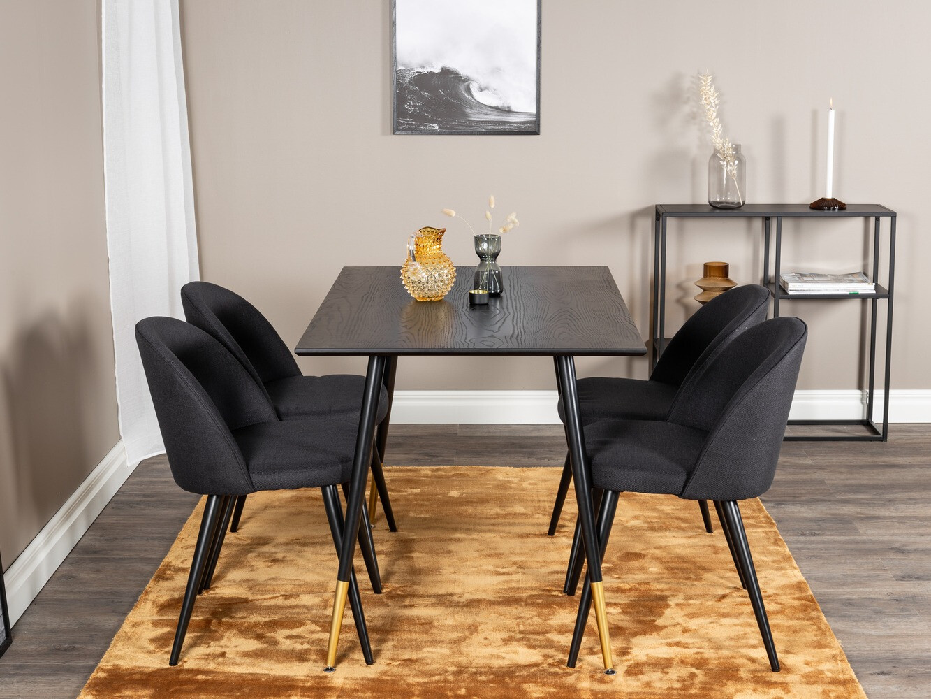 Söögitoakomplekt Dallas 1692 (Must)