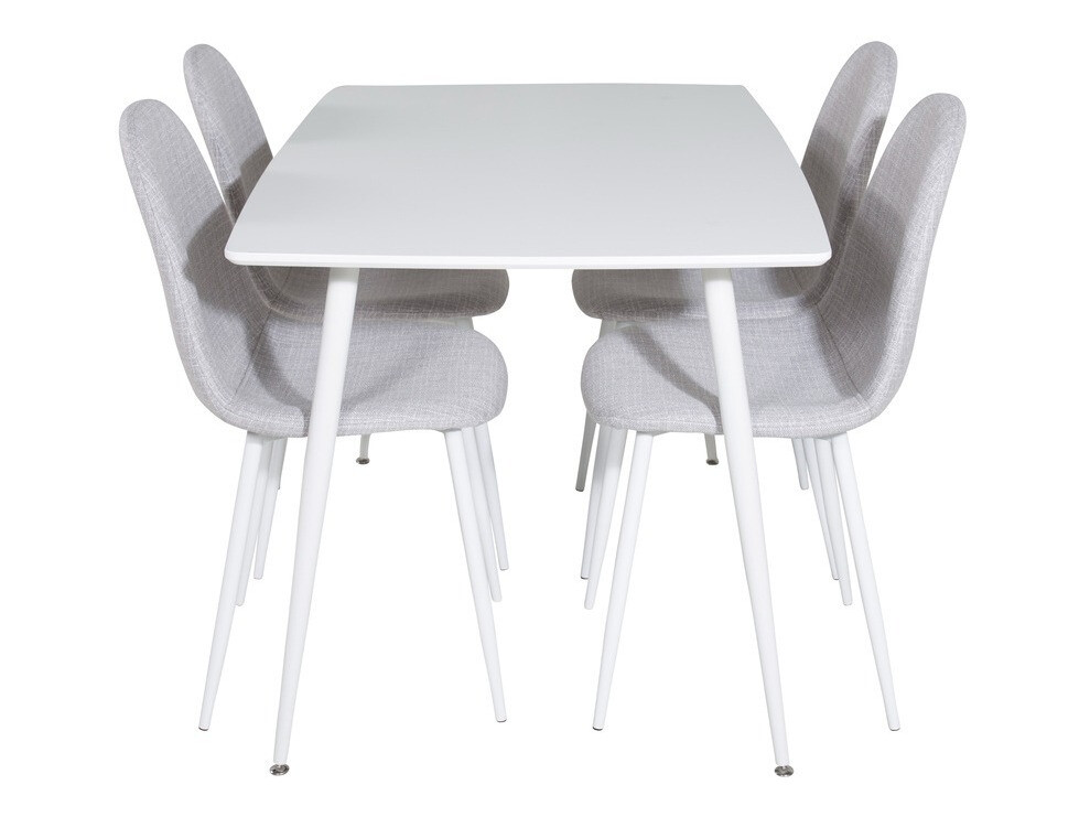 Söögitoakomplekt Dallas 2040 (Valge + Helehall)