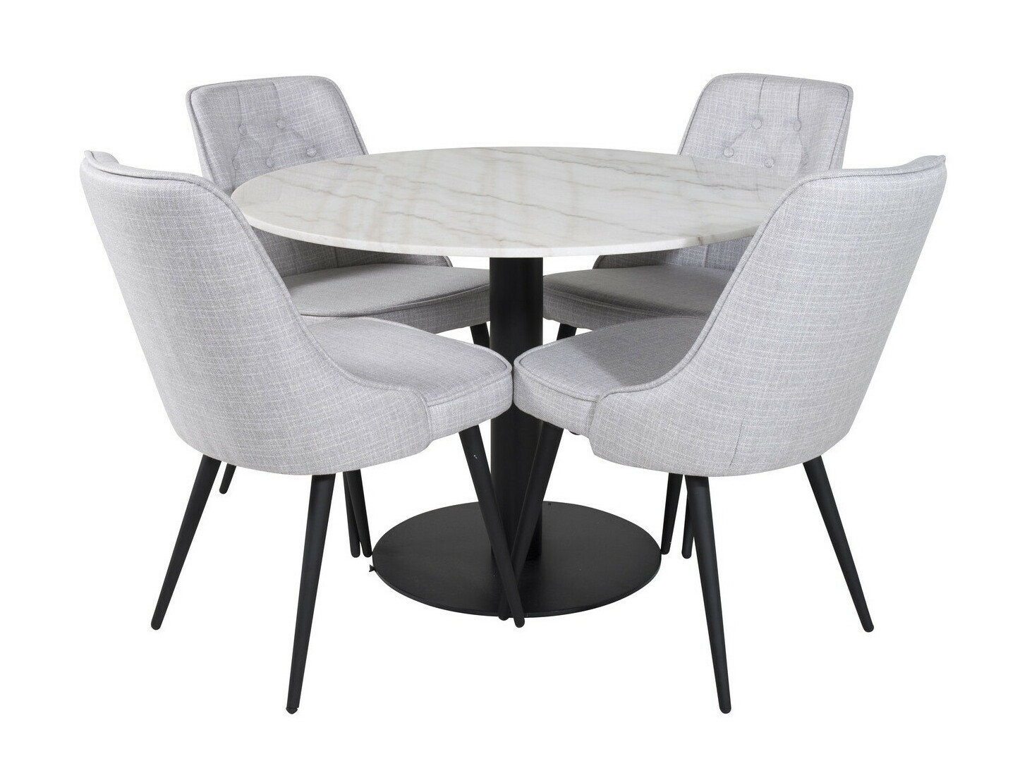 Söögitoakomplekt Dallas 2570 (Helehall + Must)