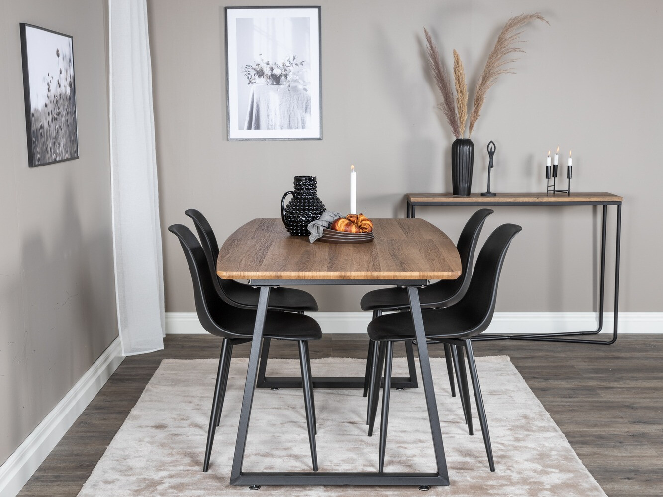 Söögitoakomplekt Dallas 329 (Must)