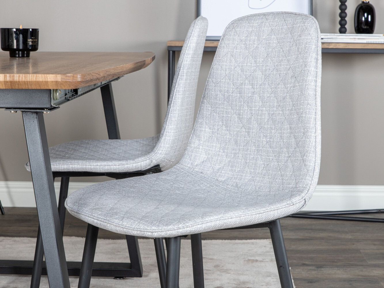 Söögitoakomplekt Dallas 336 (Helehall + Must)