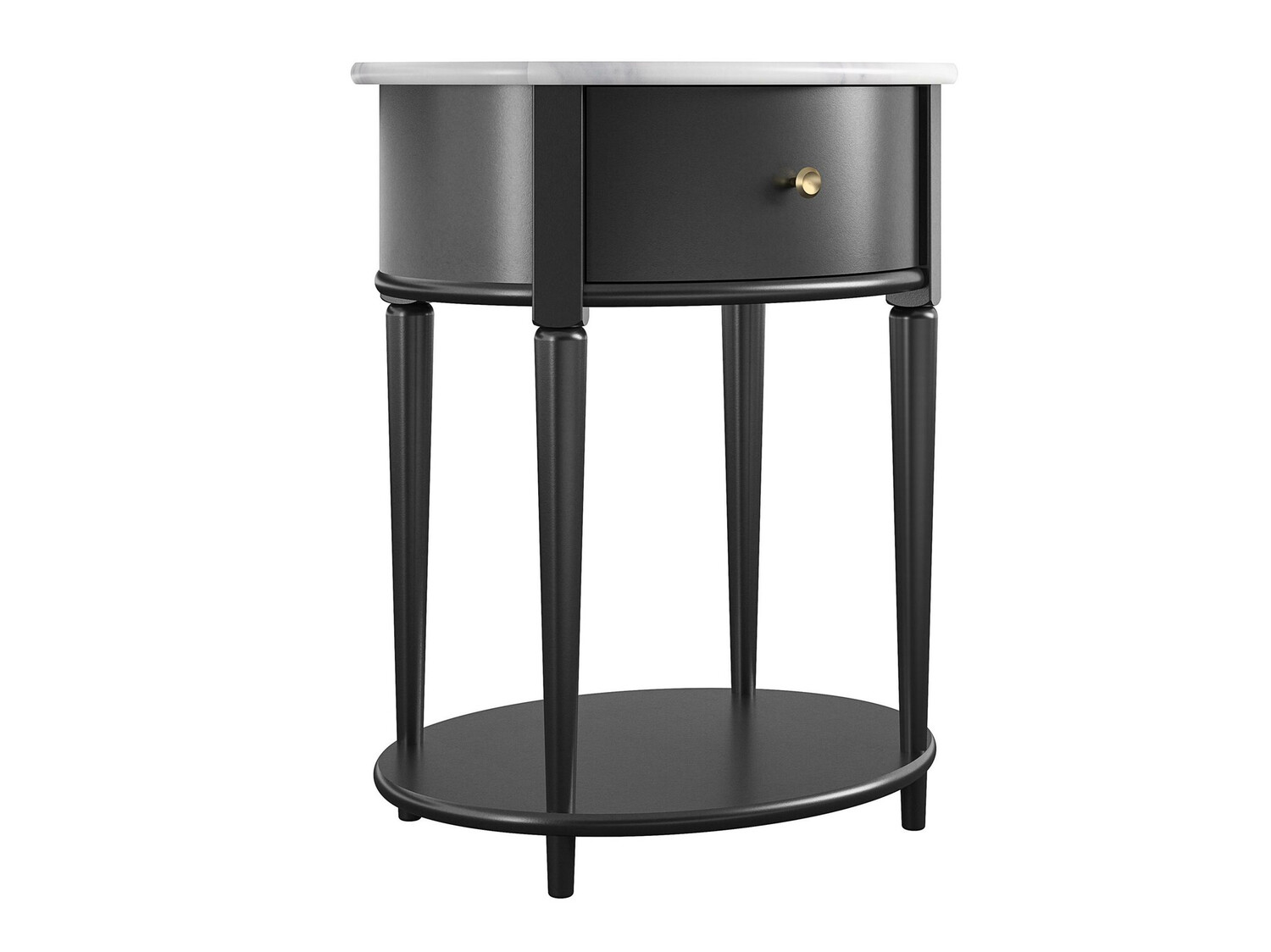 Külglaud Tulsa 233 (Must + Valge marmor)