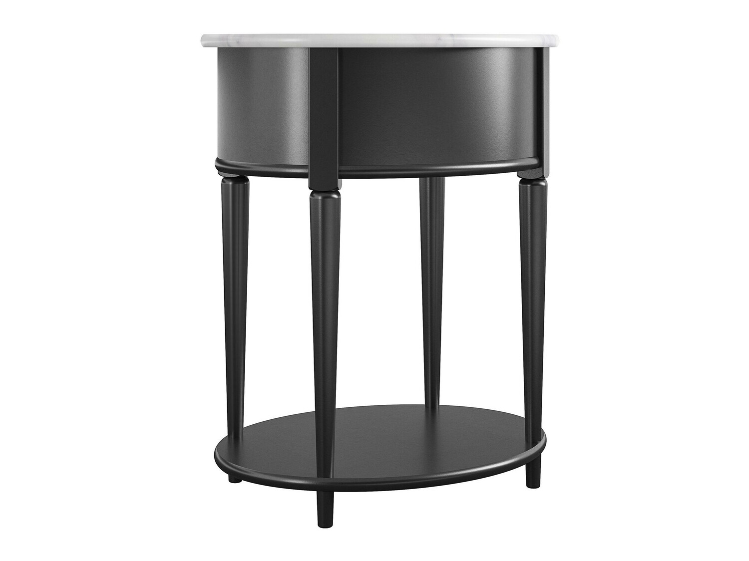 Külglaud Tulsa 233 (Must + Valge marmor)