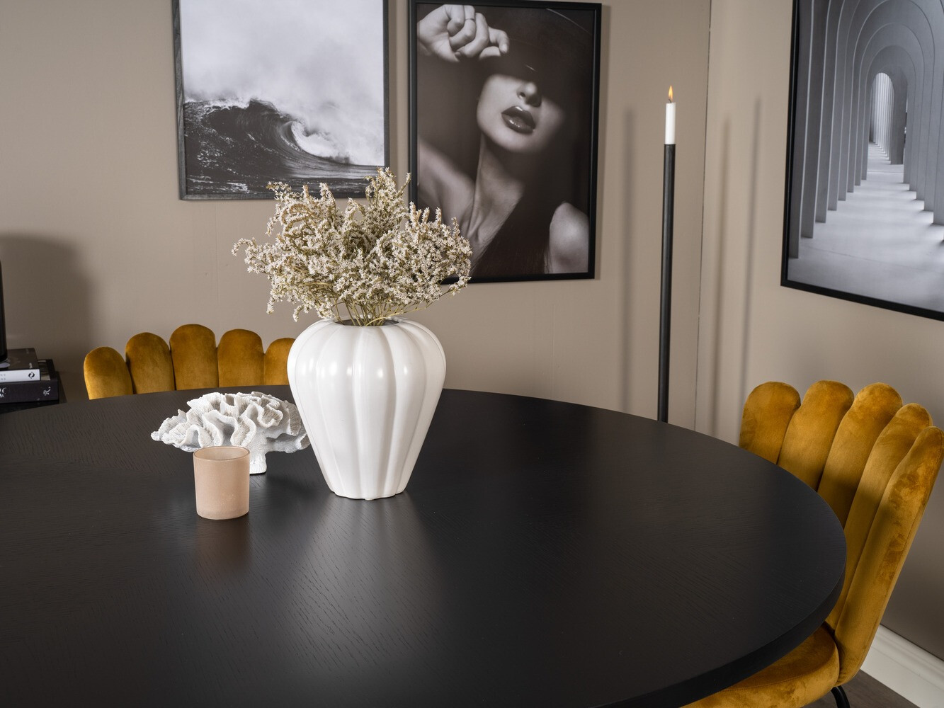 Söögitoakomplekt Dallas 316 (Kollane + Must)