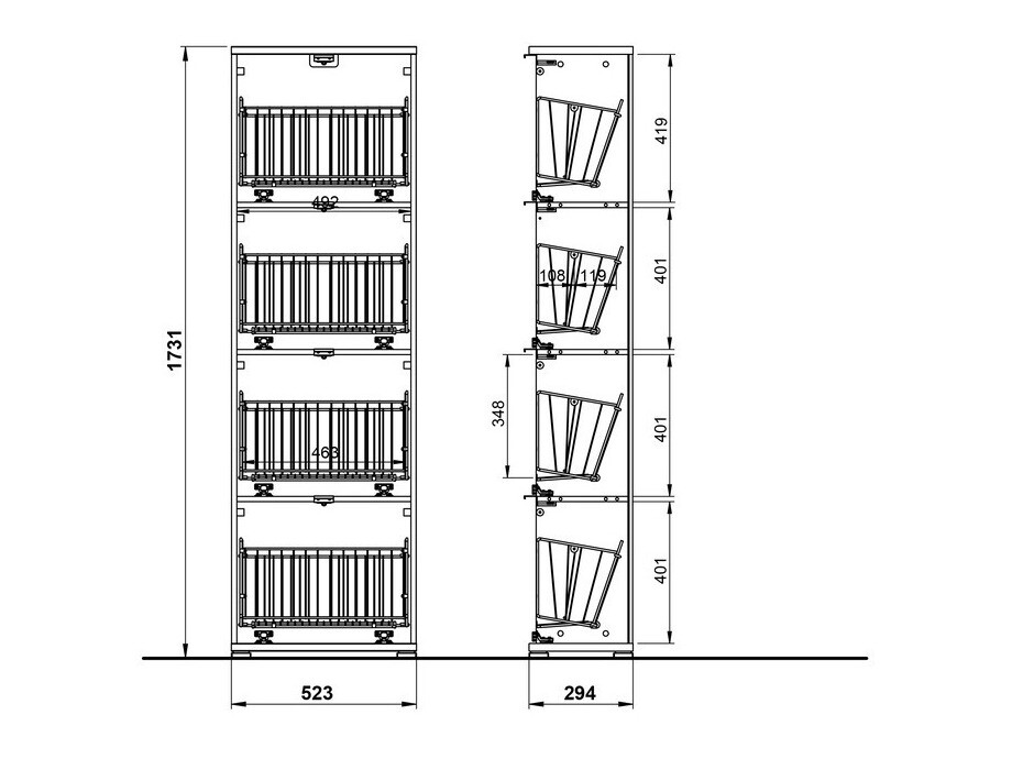 Kingariiul Veltena 107 (Läikiv valge + Must)
