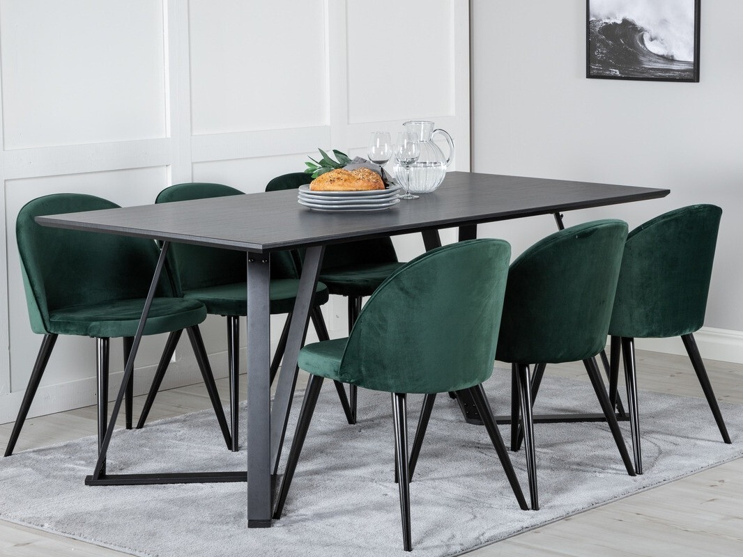 Söögitoakomplekt Dallas 360 (Roheline + Must)