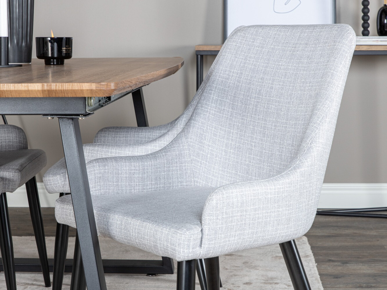 Söögitoakomplekt Dallas 334 (Helehall + Must)